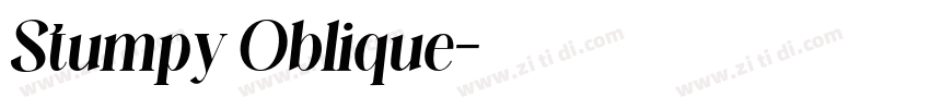 Stumpy Oblique字体转换